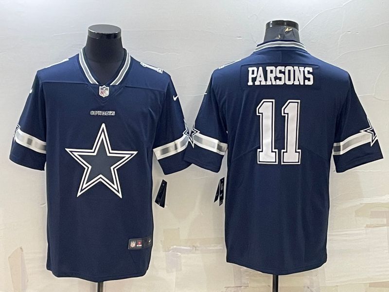 Men Dallas Cowboys #11 Parsons Blue 2022 Nike Limited Vapor Untouchable NFL Jersey